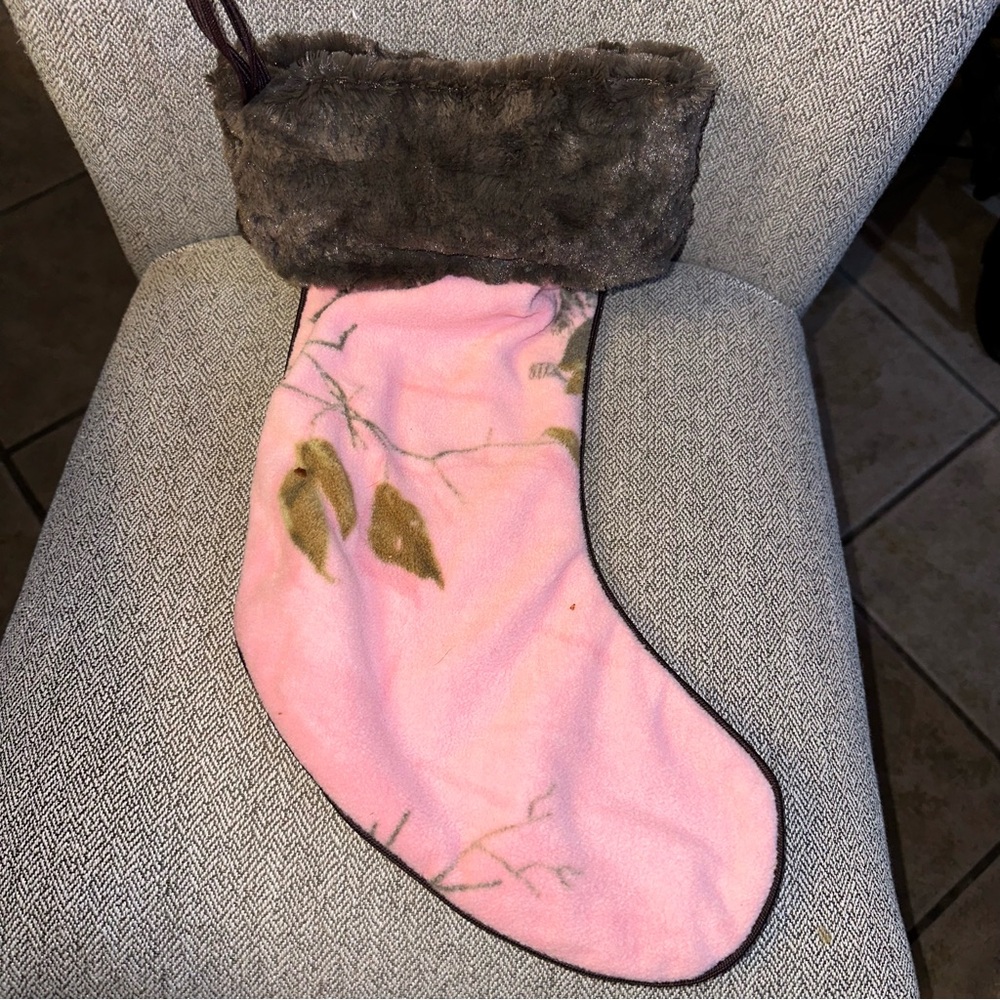 Magellan Sportswear Pink Camo Christmas Stocking No Tags